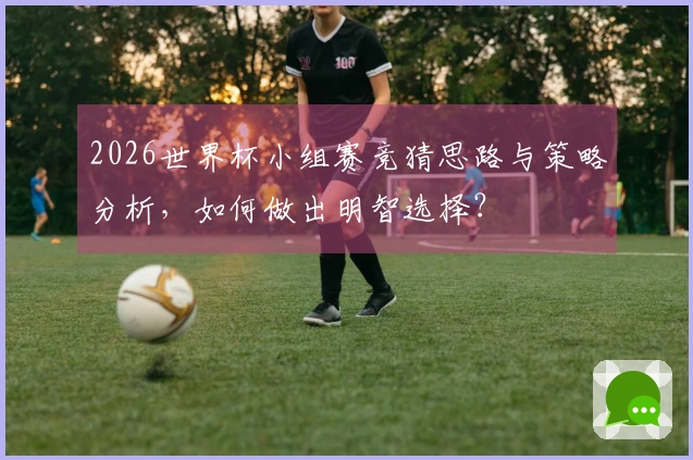 2026世界杯小组赛竞猜思路与策略分析，如何做出明智选择？