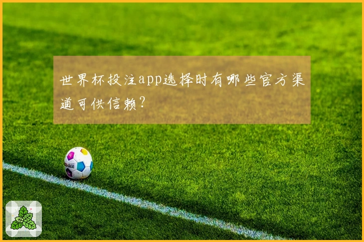 世界杯投注app选择时有哪些官方渠道可供信赖？